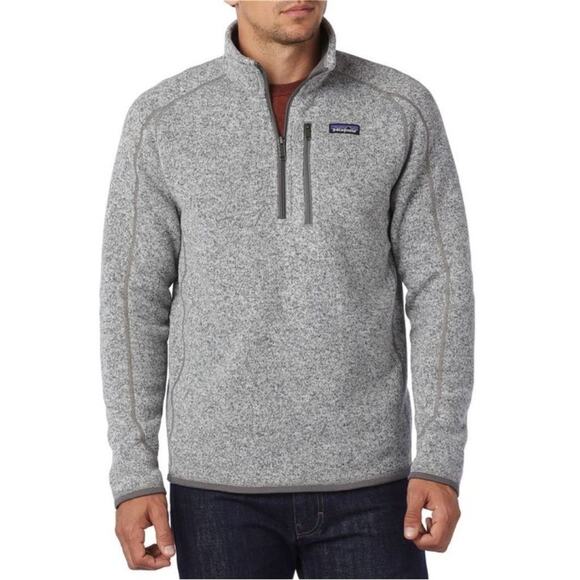 Patagonia Men’s Better Sweater Quarter Zip in Stonewash Grey Size Medium - Picture 1 of 9